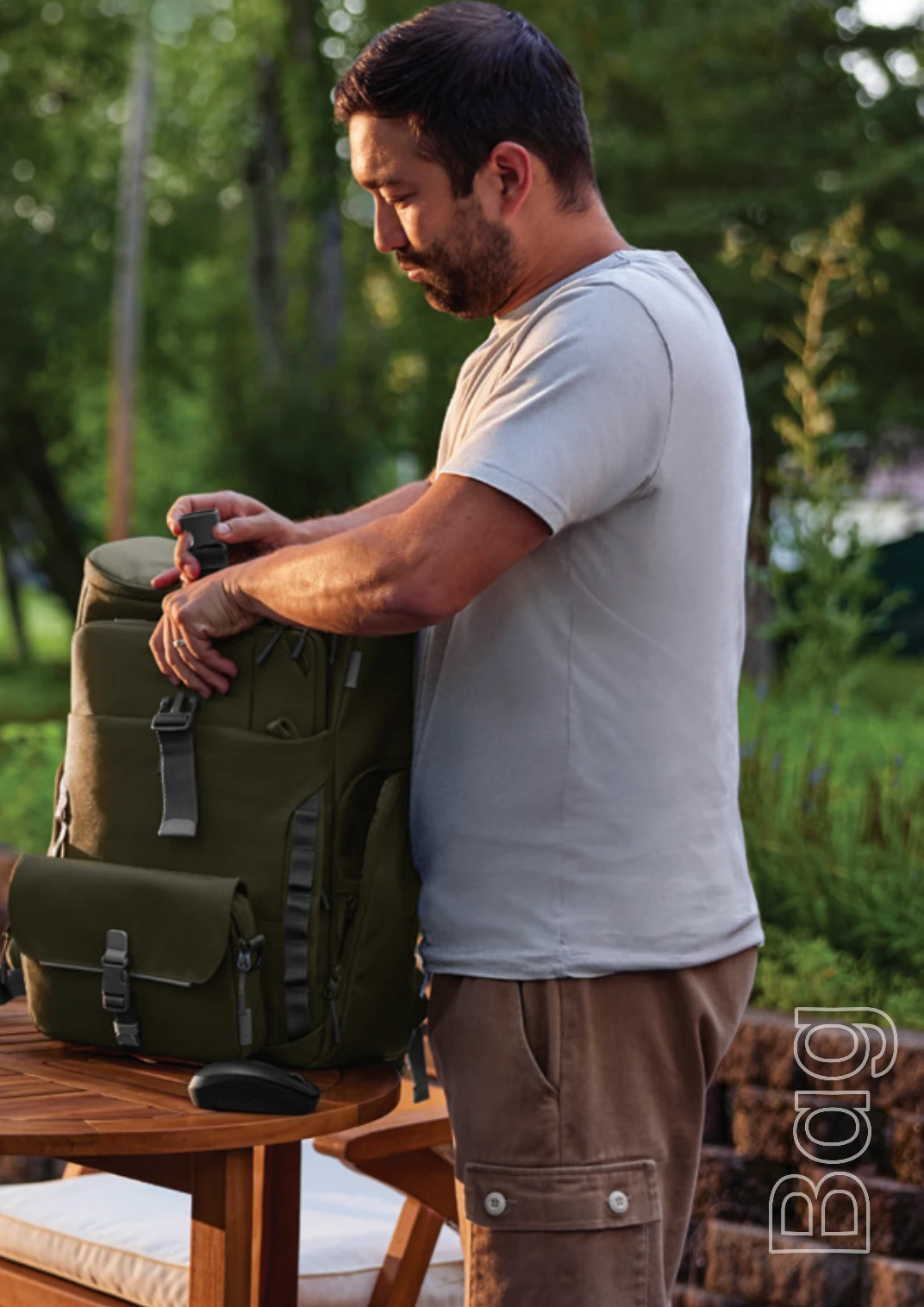 HP backpack accompanying a day outdoors